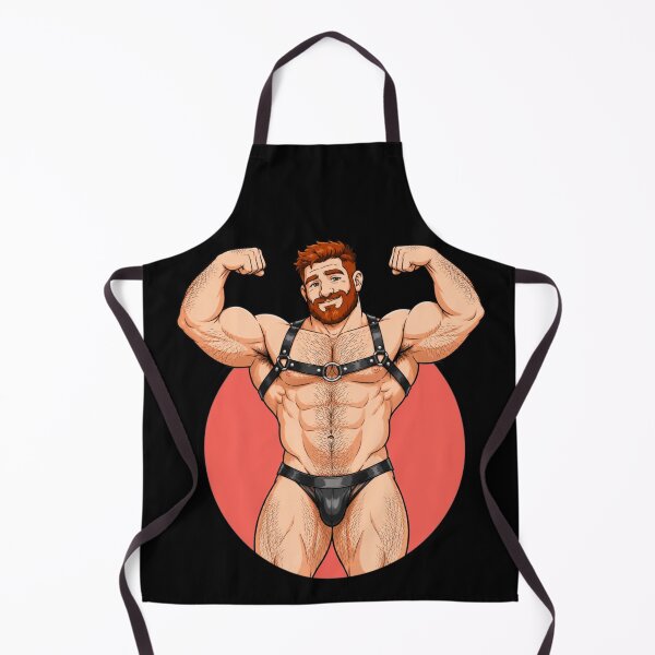 Aperçu de l'œuvre Cuir Gay Musclé | Cadeau en cuir Gay Bear Pride pour les ours gays créée et vendue par BrokenLabel.