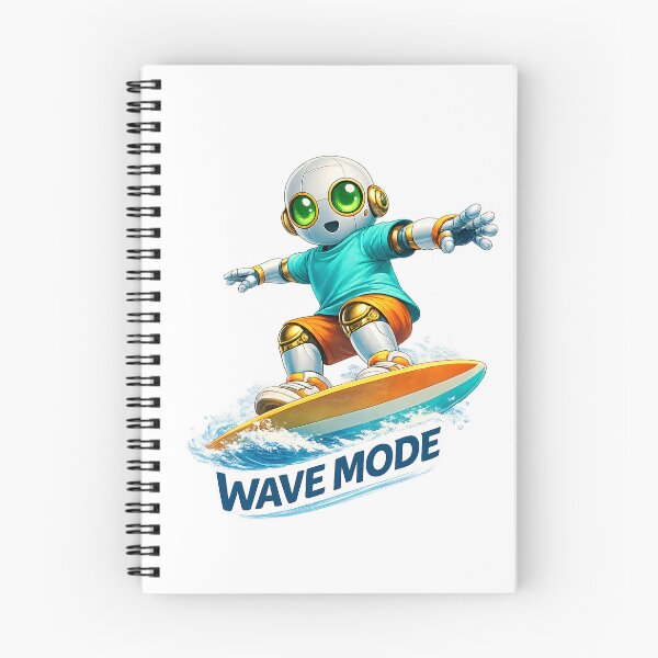 Item preview, Cute Surfing Robot Wave Mode designed and sold by Yomere.
