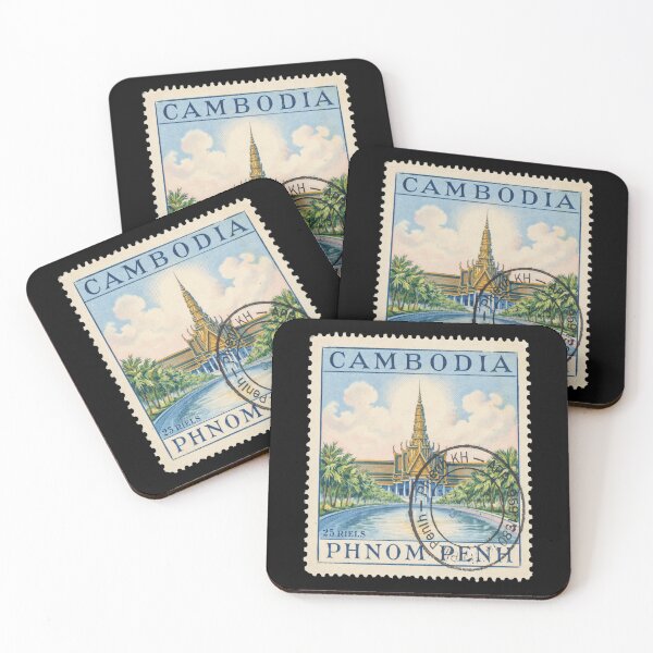 Item preview, Phnom Penh Cambodia Royal Palace Riverside Stamp Sticker designed and sold by stickercuffs.