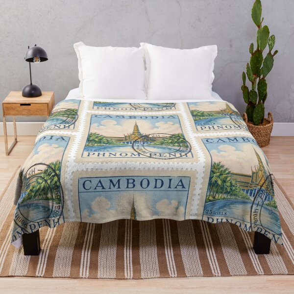 Item preview, Phnom Penh Cambodia Royal Palace Riverside Stamp Sticker designed and sold by stickercuffs.