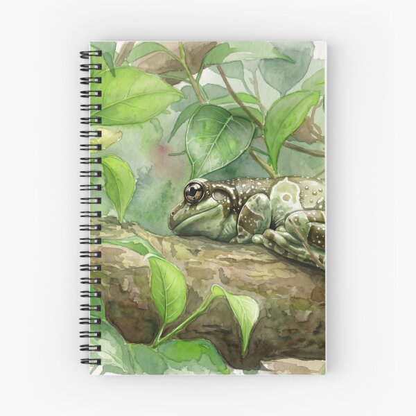Item preview, Tree Frog on a Branch — Tropical Canopy Watercolor Wildlife Art designed and sold by M.ALK.Watercolor.