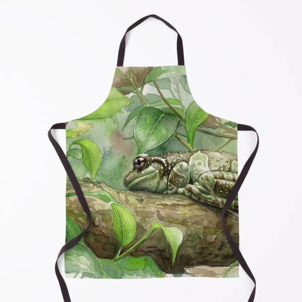 Item preview, Tree Frog on a Branch — Tropical Canopy Watercolor Wildlife Art designed and sold by M.ALK.Watercolor.