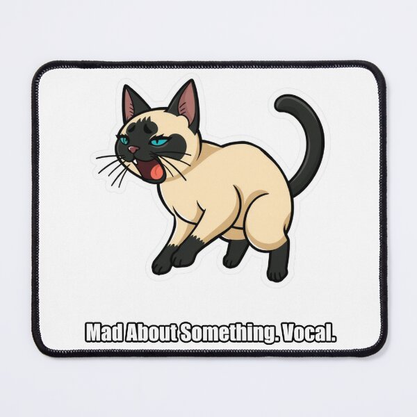 Item preview, Siamese - Mad About Something Vocal - Funny Siamese Gift designed and sold by pawdrops.