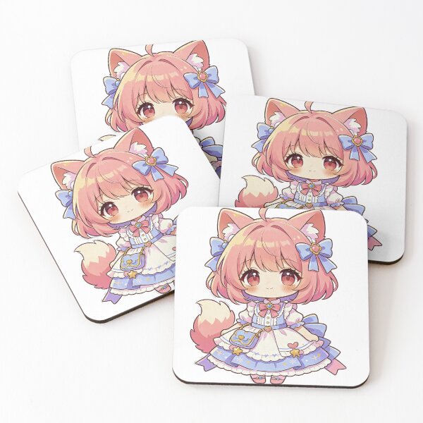 Item preview, Cute Kawaii Fox Girl Chibi Anime designed and sold by MintvexaDesign.