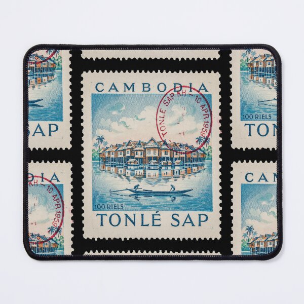 Item preview, Tonle Sap Cambodia Stilt Village Lake Stamp Sticker designed and sold by stickercuffs.