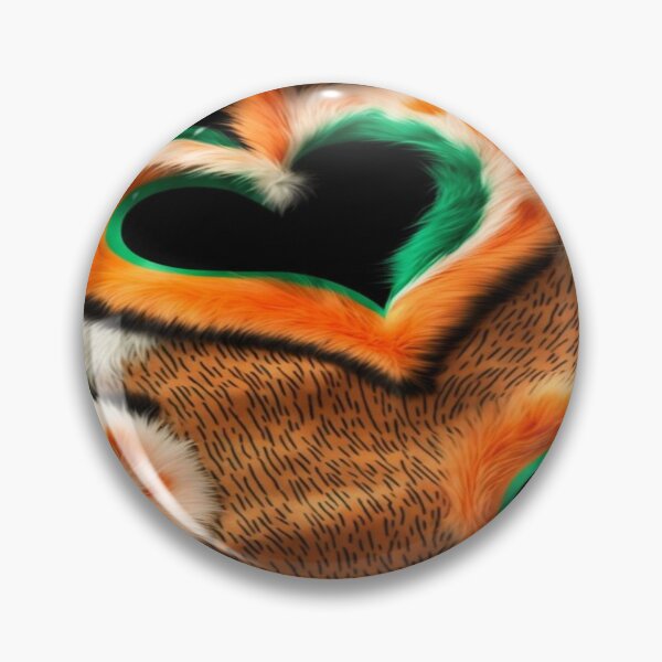 Item preview, Wild and Textured Love, Surreal Tiger Fur Heart - Orange and Green Pop Art Pattern designed and sold by RAYBIL.