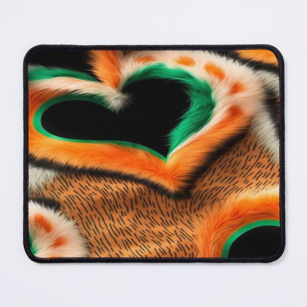 Item preview, Wild and Textured Love, Surreal Tiger Fur Heart - Orange and Green Pop Art Pattern designed and sold by RAYBIL.