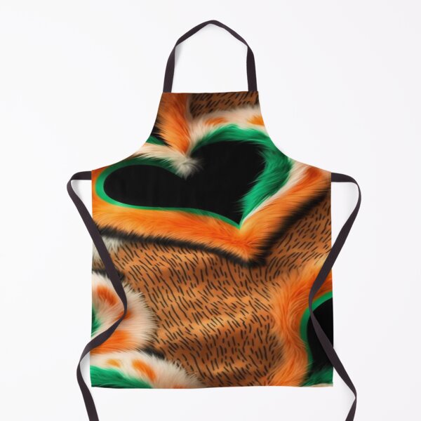 Item preview, Wild and Textured Love, Surreal Tiger Fur Heart - Orange and Green Pop Art Pattern designed and sold by RAYBIL.
