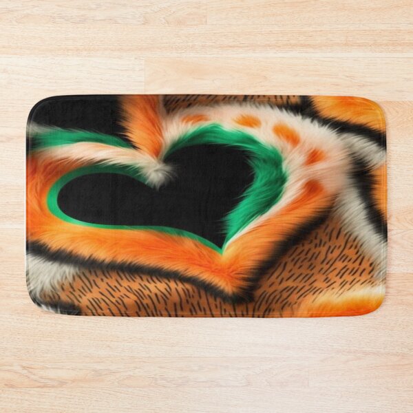 Item preview, Wild and Textured Love, Surreal Tiger Fur Heart - Orange and Green Pop Art Pattern designed and sold by RAYBIL.