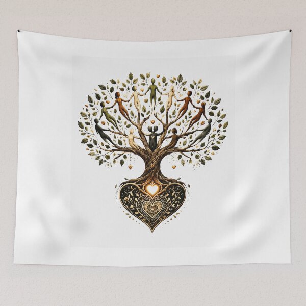 Item preview, Humanity Tree of Life Heart Symbolic Unity Nature Art designed and sold by bilal sibgui.