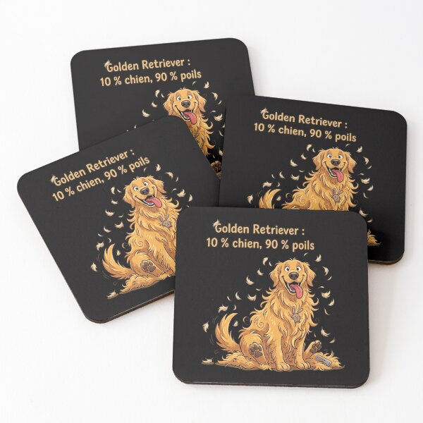 Aperçu de l'œuvre Humour Golden Retriever : 10% chien 90% poils créée et vendue par Garisp44.