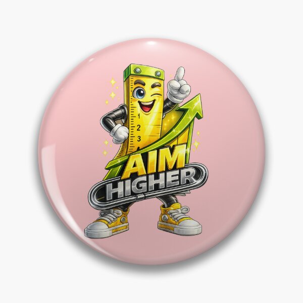 Item preview, Aim Higher Ruler Mascot Design ⭐ designed and sold by TinyHeroLab.