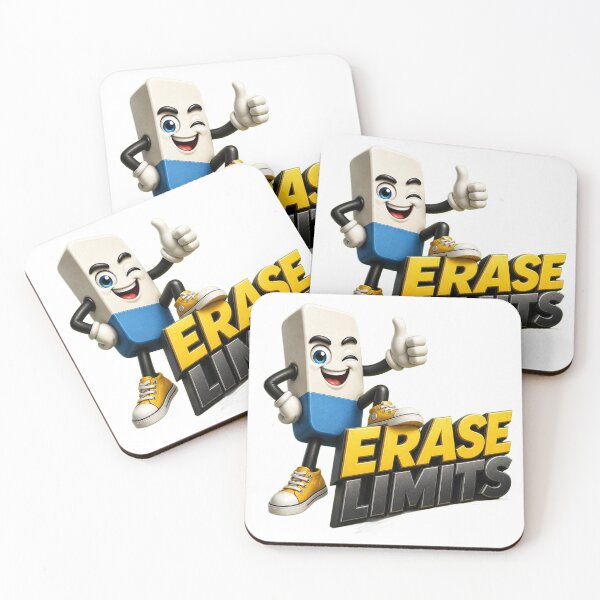 Item preview, Erase Limits Eraser Mascot Design designed and sold by TinyHeroLab.