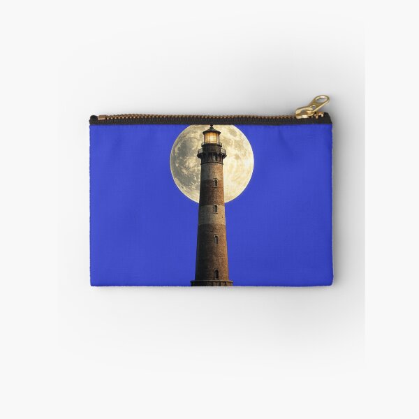 Item preview, Recreation of Morris Island Lighthouse with a full moon backdrop designed and sold by shorethings.