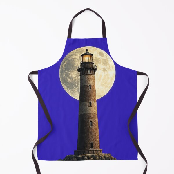 Item preview, Recreation of Morris Island Lighthouse with a full moon backdrop designed and sold by shorethings.