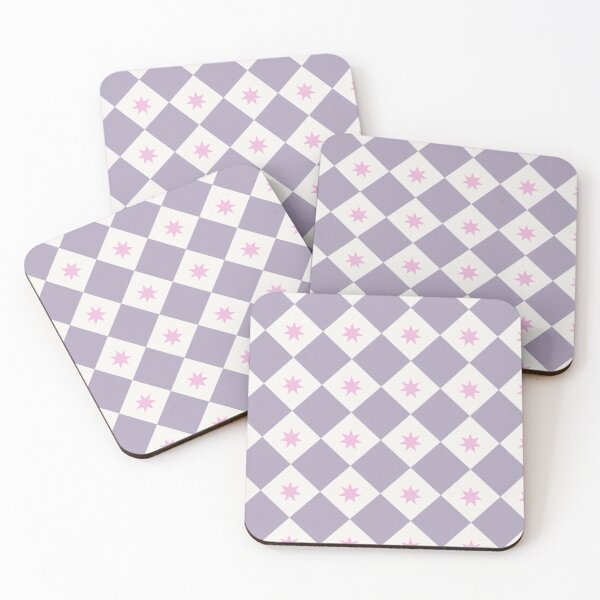 Item preview, Dark Brown Starburst Diamond Pattern Vintage Retro Harlequin Grid Design designed and sold by byhannahbee.