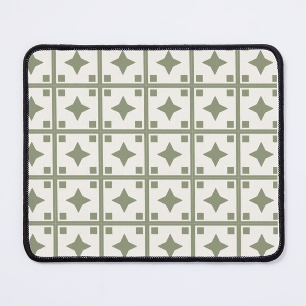 Item preview, Sage Green Starburst Diamond Tile Pattern Vintage Retro Harlequin Grid designed and sold by hannahbee.
