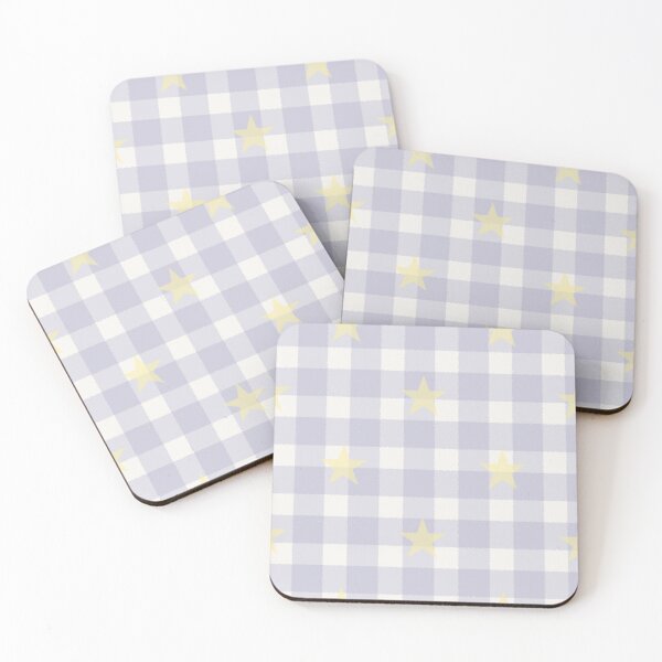 Item preview, Navy Blue Checkered Star Pattern Vintage Retro Celestial Plaid designed and sold by byhannahbee.