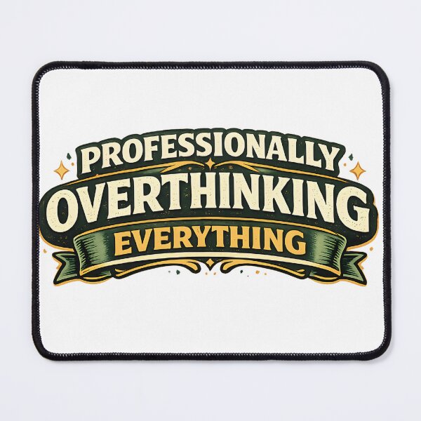 Item preview, Professionally Overthinking Everything Funny Design designed and sold by CreativeMindsetLab.