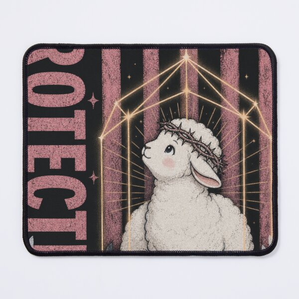 Item preview, Protected Lamb Christian Scripture Psalm 23:4 designed and sold by Tsugraf Designs.