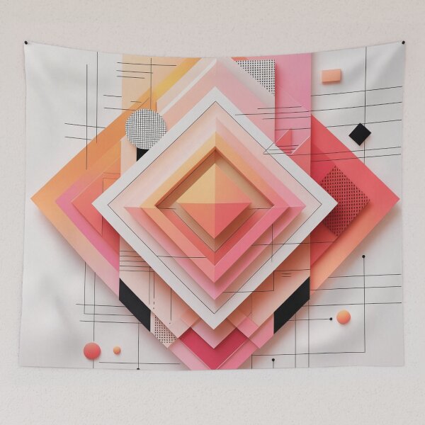 Item preview, Modern Abstract Diamond Geometry | Colorful Gradient Minimalist Artwork designed and sold by semenol.