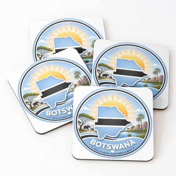 Item preview, Botswana Sunburst Happy Sticker designed and sold by The Digital Compass.
