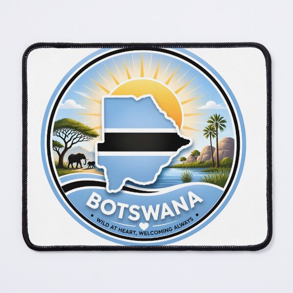 Item preview, Botswana Sunburst Happy Sticker designed and sold by The Digital Compass.