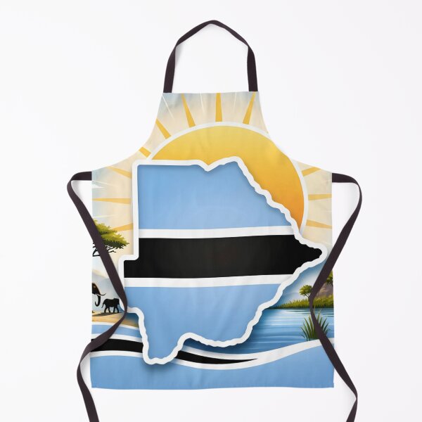 Item preview, Botswana Sunburst Happy Sticker designed and sold by The Digital Compass.