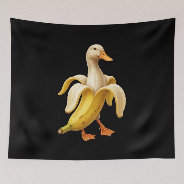 Item preview, Duck in Banana Funny T-Shirt | Cute Duck Fruit Meme Animal Graphic Gift designed and sold by Trendably.