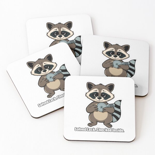 Item preview, Raccoon - Solved Lock Checked Inside - Funny Raccoon Gift designed and sold by pawdrops.