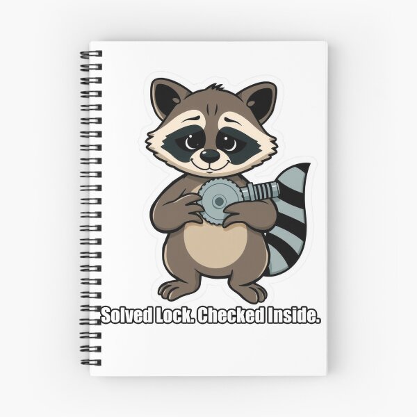 Item preview, Raccoon - Solved Lock Checked Inside - Funny Raccoon Gift designed and sold by pawdrops.
