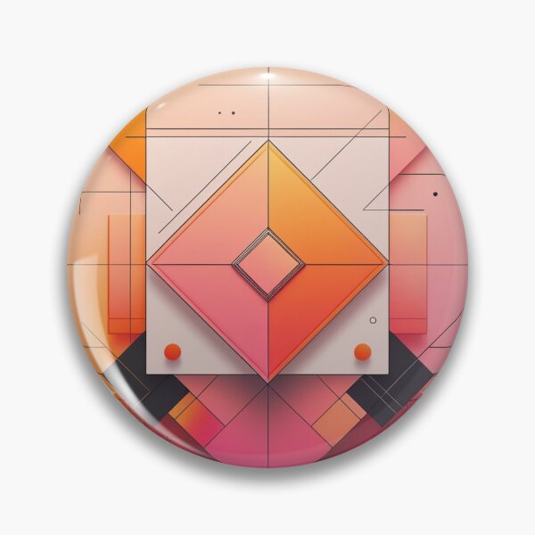 Item preview, Warm Gradient Geometric Art | Contemporary Minimalist Diamond Composition designed and sold by semenol.