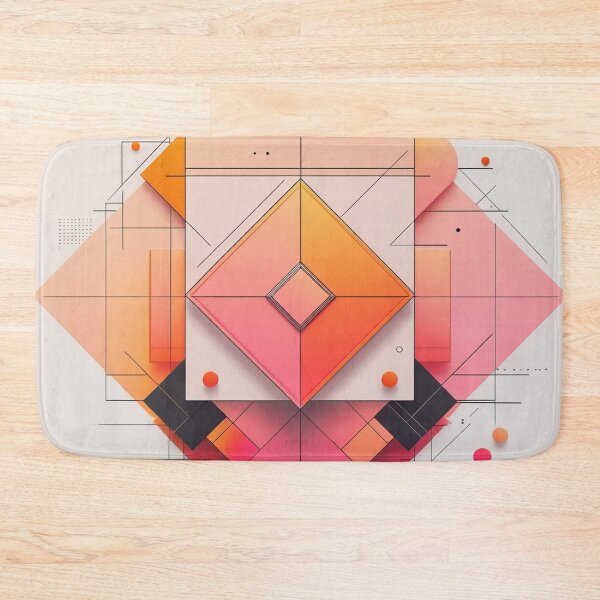 Item preview, Warm Gradient Geometric Art | Contemporary Minimalist Diamond Composition designed and sold by semenol.