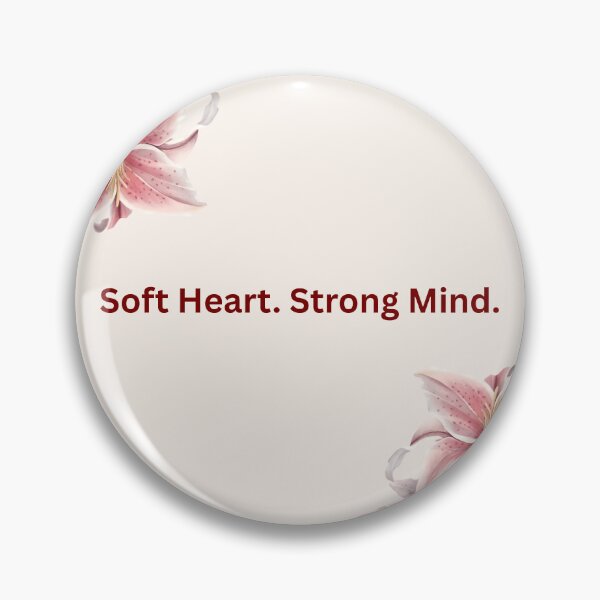 Item preview, Soft Heart Strong Mind – Feminine Motivational Quote with Pink Lilies | Floral Inspirational Aesthetic designed and sold by NOUURRRR.