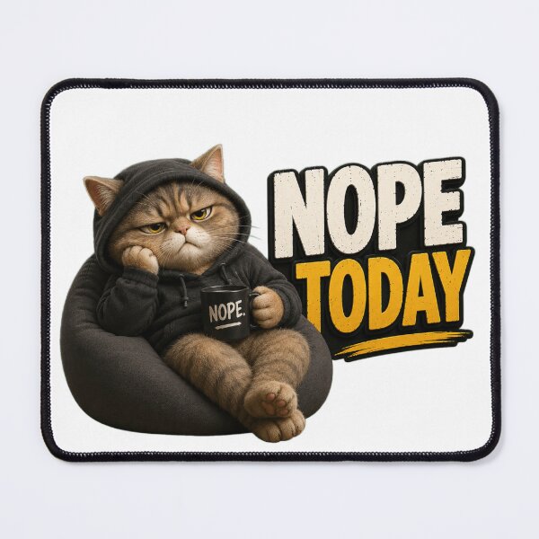 Item preview, Nope Today Grumpy Cat Design designed and sold by TinyHeroLab.