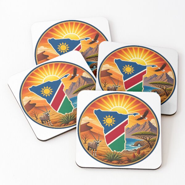 Item preview, Namibia Sunburst Happy Sticker designed and sold by The Digital Compass.