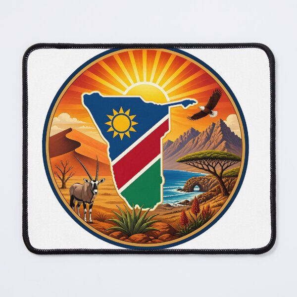 Item preview, Namibia Sunburst Happy Sticker designed and sold by The Digital Compass.