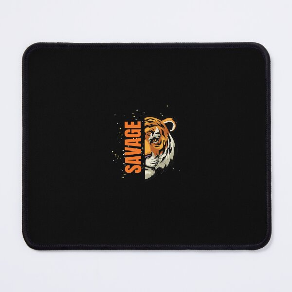 Item preview, Savage Tiger - Split Face Fierce Wild Animal Illustration designed and sold by Velouria Universe.