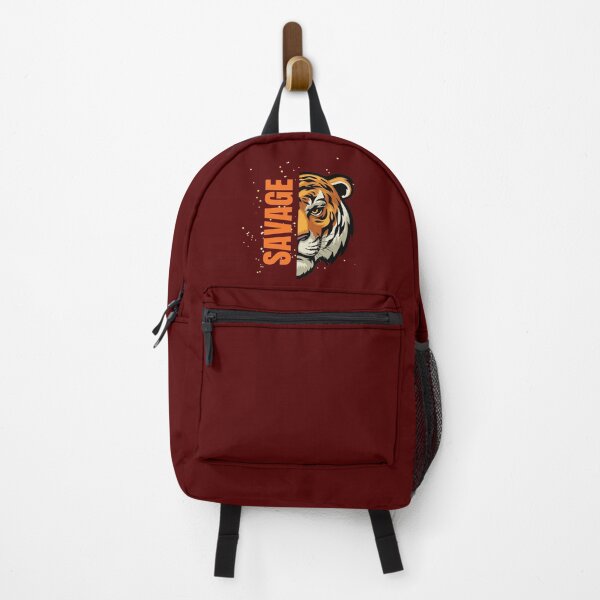 Item preview, Savage Tiger - Split Face Fierce Wild Animal Illustration designed and sold by Velouria Universe.