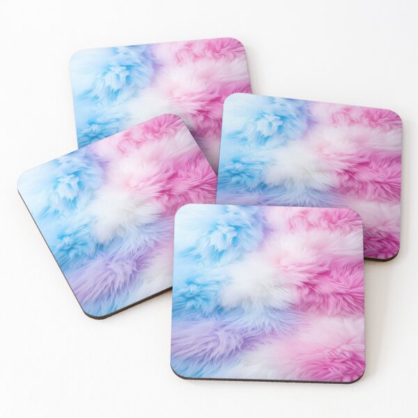 Item preview, Cotton Candy Cloud, Soft Pastel Fur Texture - Fluffy Gradient in Blue, Pink and Purple designed and sold by RAYBIL.