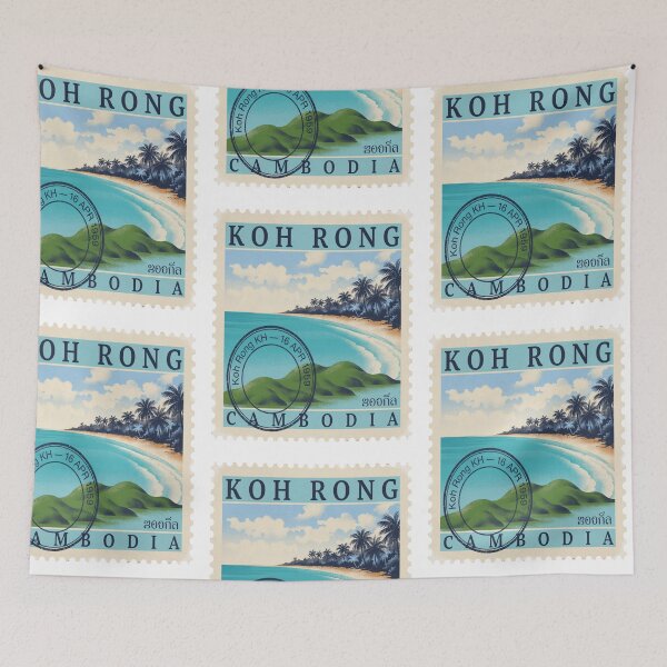 Item preview, Koh Rong Cambodia Turquoise Coast Island Stamp Sticker designed and sold by stickercuffs.