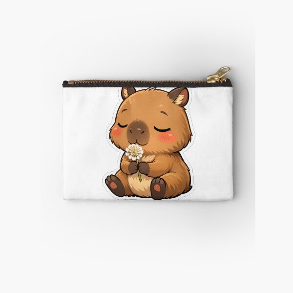 Item preview, Cute Capybara Holding A Dandelion Flower designed and sold by Owcomm.