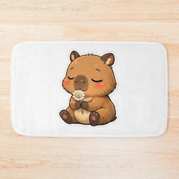 Item preview, Cute Capybara Holding A Dandelion Flower designed and sold by Owcomm.
