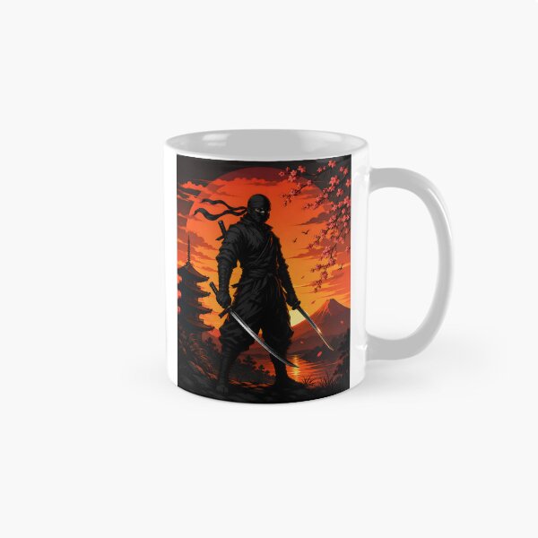 Item preview, Shadow Ninja at Sunset Japanese Warrior Art designed and sold by CreativeMindsetLab.
