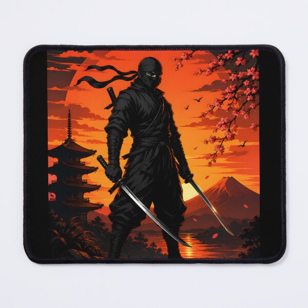 Item preview, Shadow Ninja at Sunset Japanese Warrior Art designed and sold by CreativeMindsetLab.