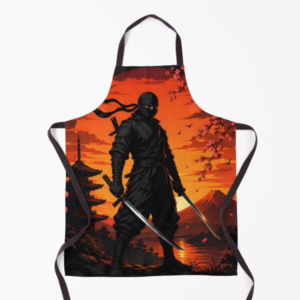 Item preview, Shadow Ninja at Sunset Japanese Warrior Art designed and sold by CreativeMindsetLab.