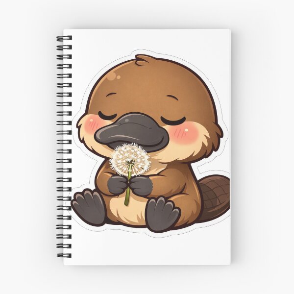Item preview, Cute Baby Platypus Sniffing A Dandelion designed and sold by Owcomm.