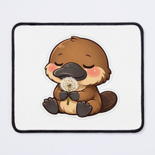 Item preview, Cute Baby Platypus Sniffing A Dandelion designed and sold by Owcomm.