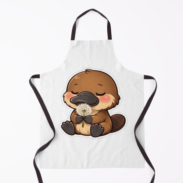 Item preview, Cute Baby Platypus Sniffing A Dandelion designed and sold by Owcomm.