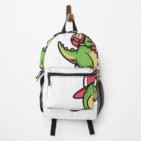 Item preview, Cute T-Rex Riding Bicycle Cartoon | Funny Dinosaur with Backpack Vector Illustration designed and sold by cute-corner0.